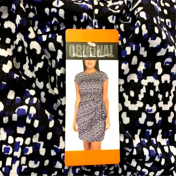 New Nicole Miller Women's Plus Twist Knot Lightweight Mini Dress - Picture 10 of 12